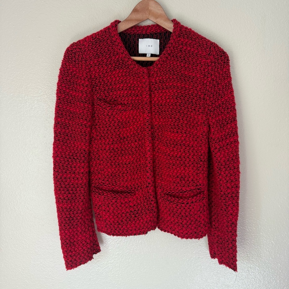 IRO Refilia Red/Noir Knit Jacket